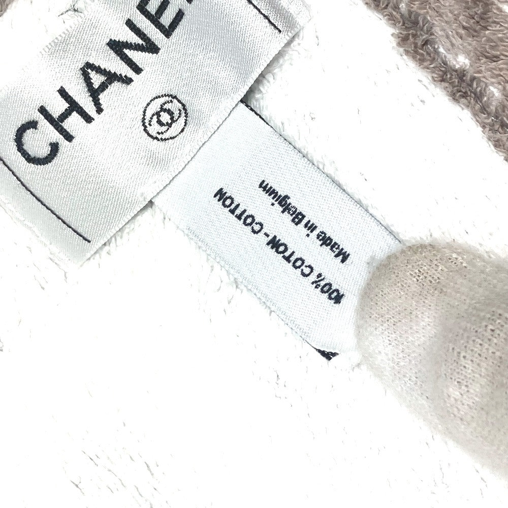 CHANEL ロゴ ストライプ CC ココマーク バスタオル インテリア ひざかけ ブランケット タオル コットン レディース グレー系 - brandshop-reference