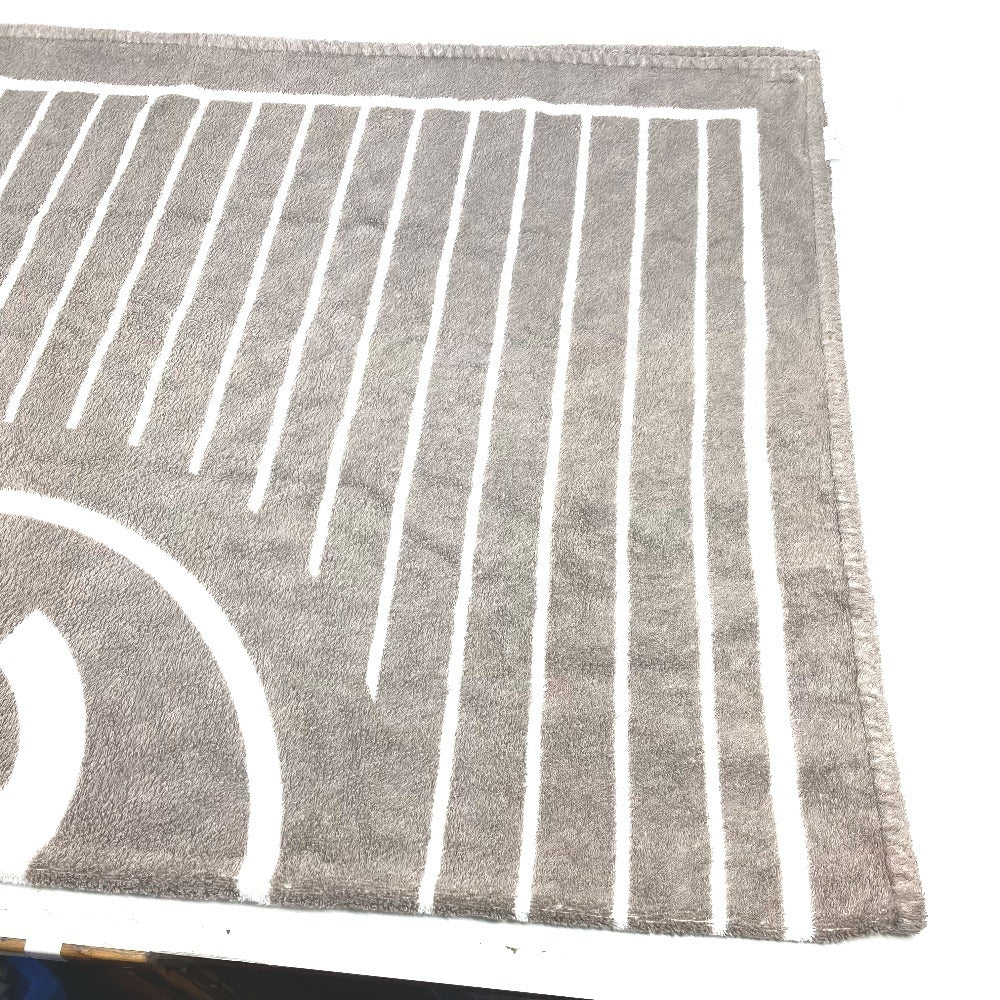 CHANEL ロゴ ストライプ CC ココマーク バスタオル インテリア ひざかけ ブランケット タオル コットン レディース グレー系 - brandshop-reference