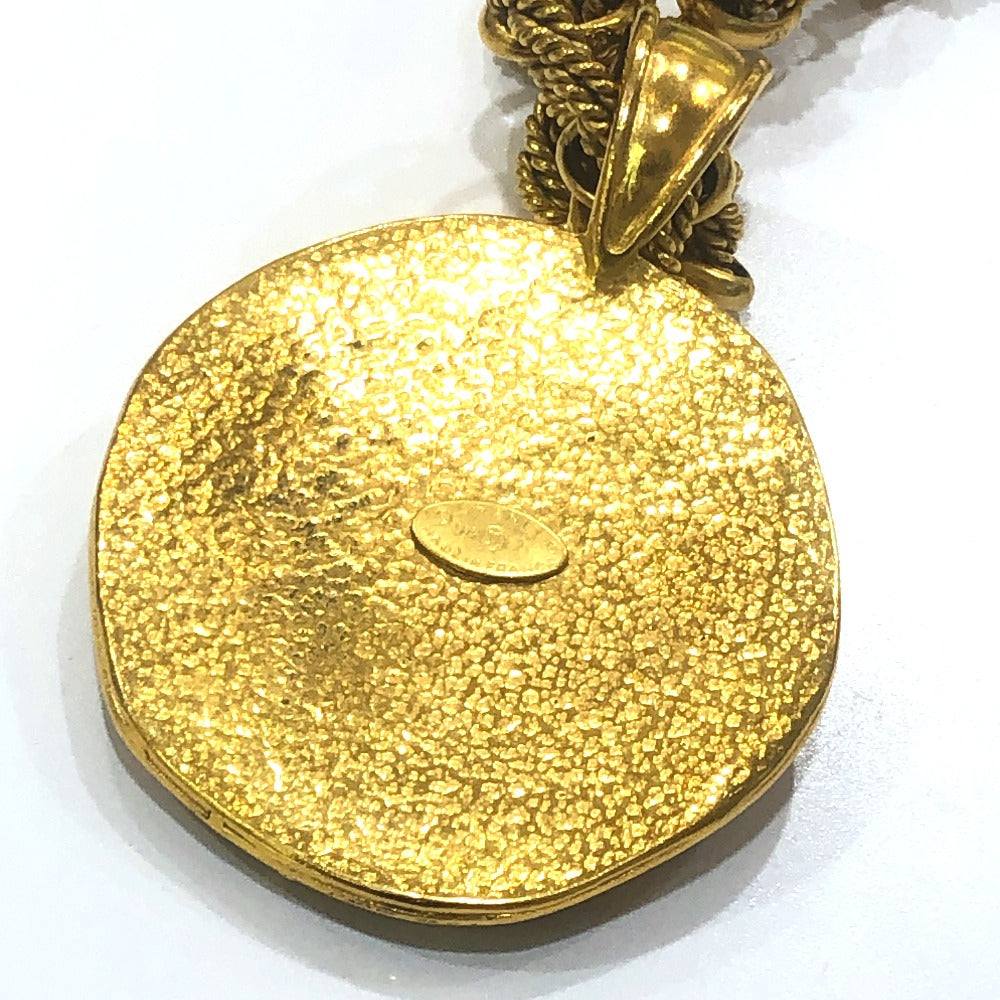 CHANEL 94A ココマーク 太陽モチーフ チェーン ヴィンテージ ネックレス GP レディース ゴールド