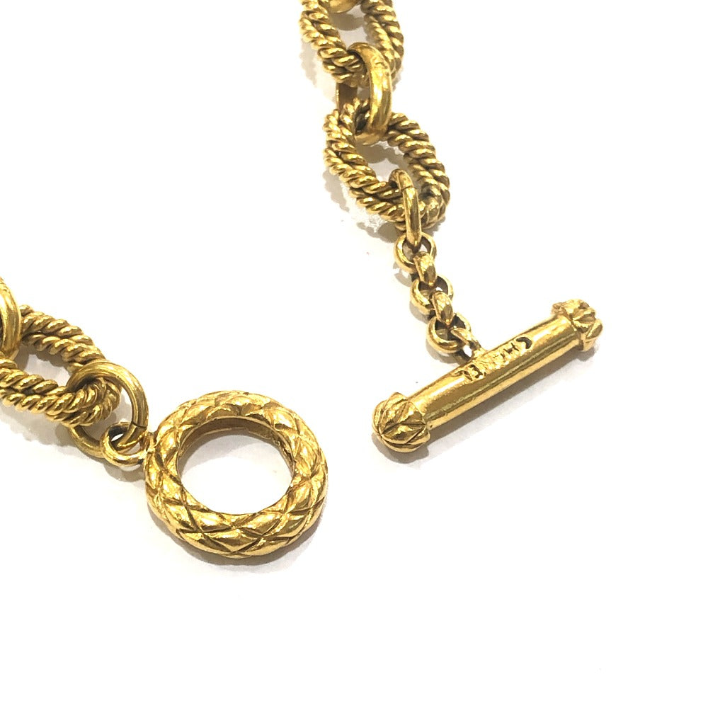 CHANEL 94A ココマーク 太陽モチーフ チェーン ヴィンテージ ネックレス GP レディース ゴールド