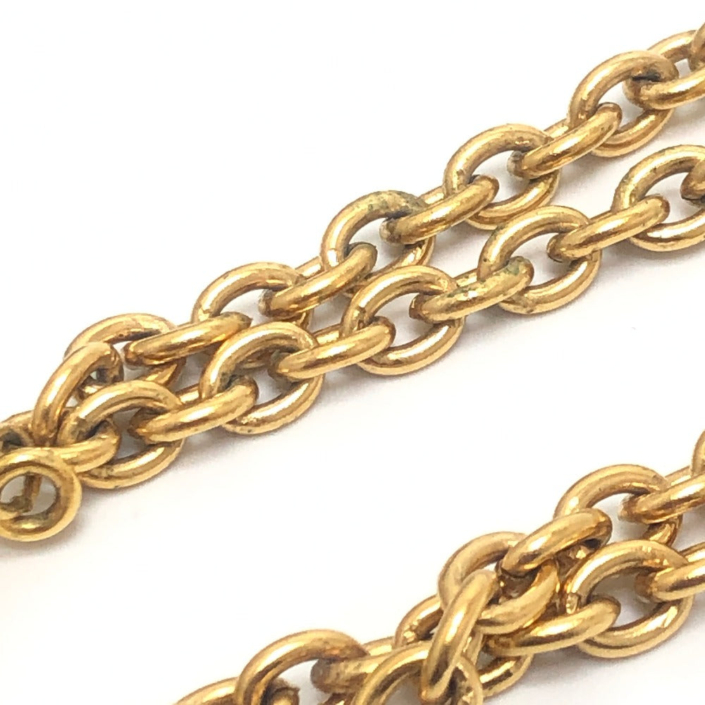 CHANEL ヴィンテージ ルーペ チェーン アクセサリー チャーム付き チェーン ネックレス メタル レディース ゴールド