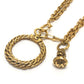 CHANEL ヴィンテージ ルーペ チェーン アクセサリー チャーム付き チェーン ネックレス メタル レディース ゴールド
