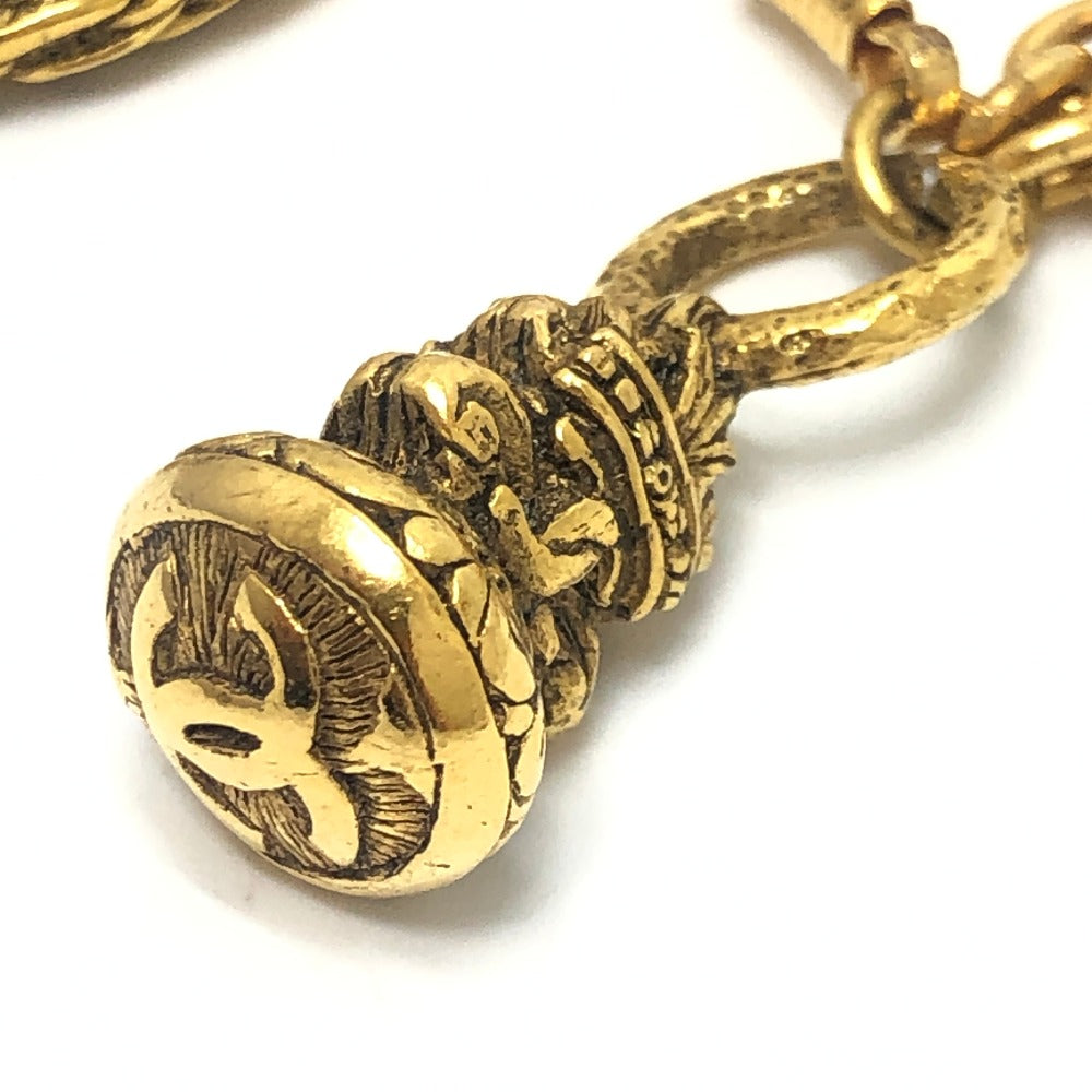 CHANEL ヴィンテージ ルーペ チェーン アクセサリー チャーム付き チェーン ネックレス メタル レディース ゴールド