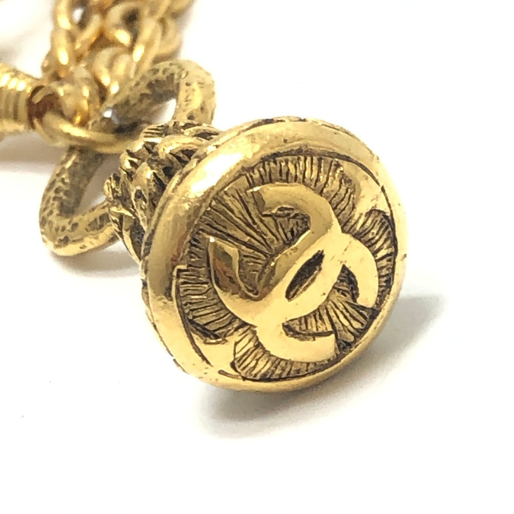 CHANEL ヴィンテージ ルーペ チェーン アクセサリー チャーム付き チェーン ネックレス メタル レディース ゴールド