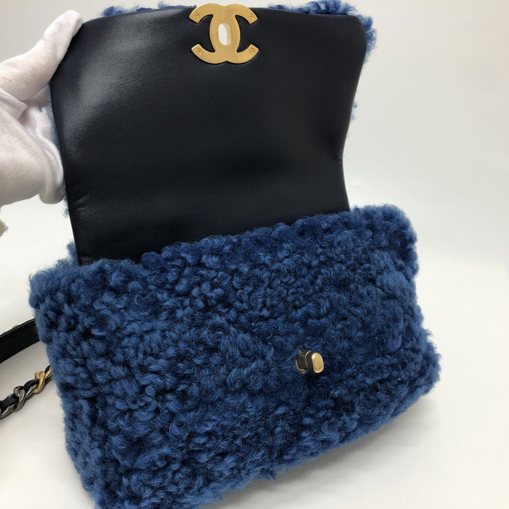 CHANEL ムートン マトラッセ CHANEL19 2トーンチェーン 2WAYバッグ カバン バッグ ショルダーバッグ ハンドバック 斜め掛け ショルダーバッグ ムートン レディース ブルー - brandshop-reference