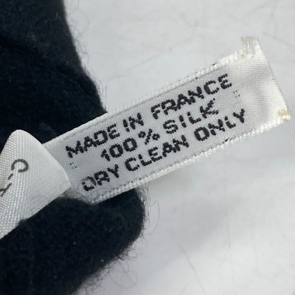 CHANEL CC ココマーク 手袋 グローブ シルク レディース ブラック