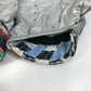 CHANEL 16S CC Coco Mark Airline Fingerless Leather Gloves, Women's, Silver