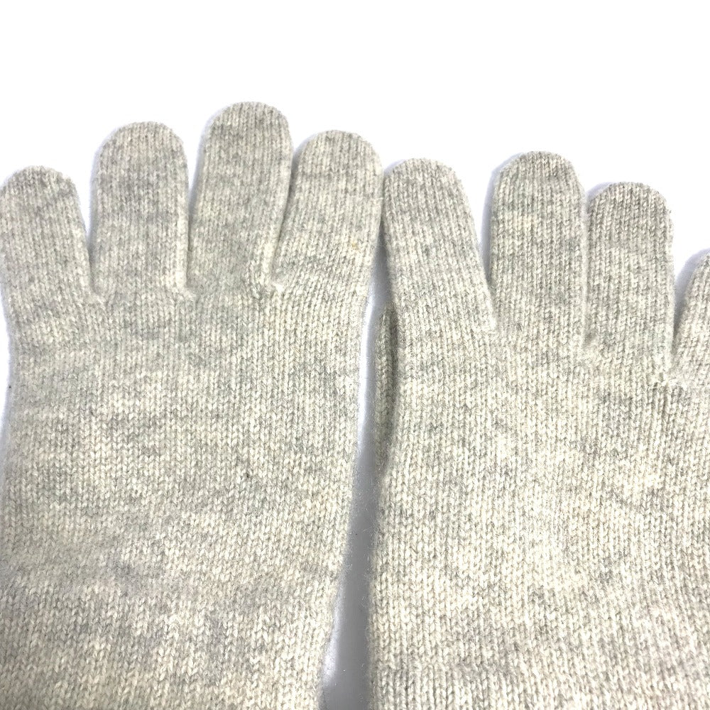 CHANEL CC Coco Mark Gloves, Cashmere, Women's, Beige