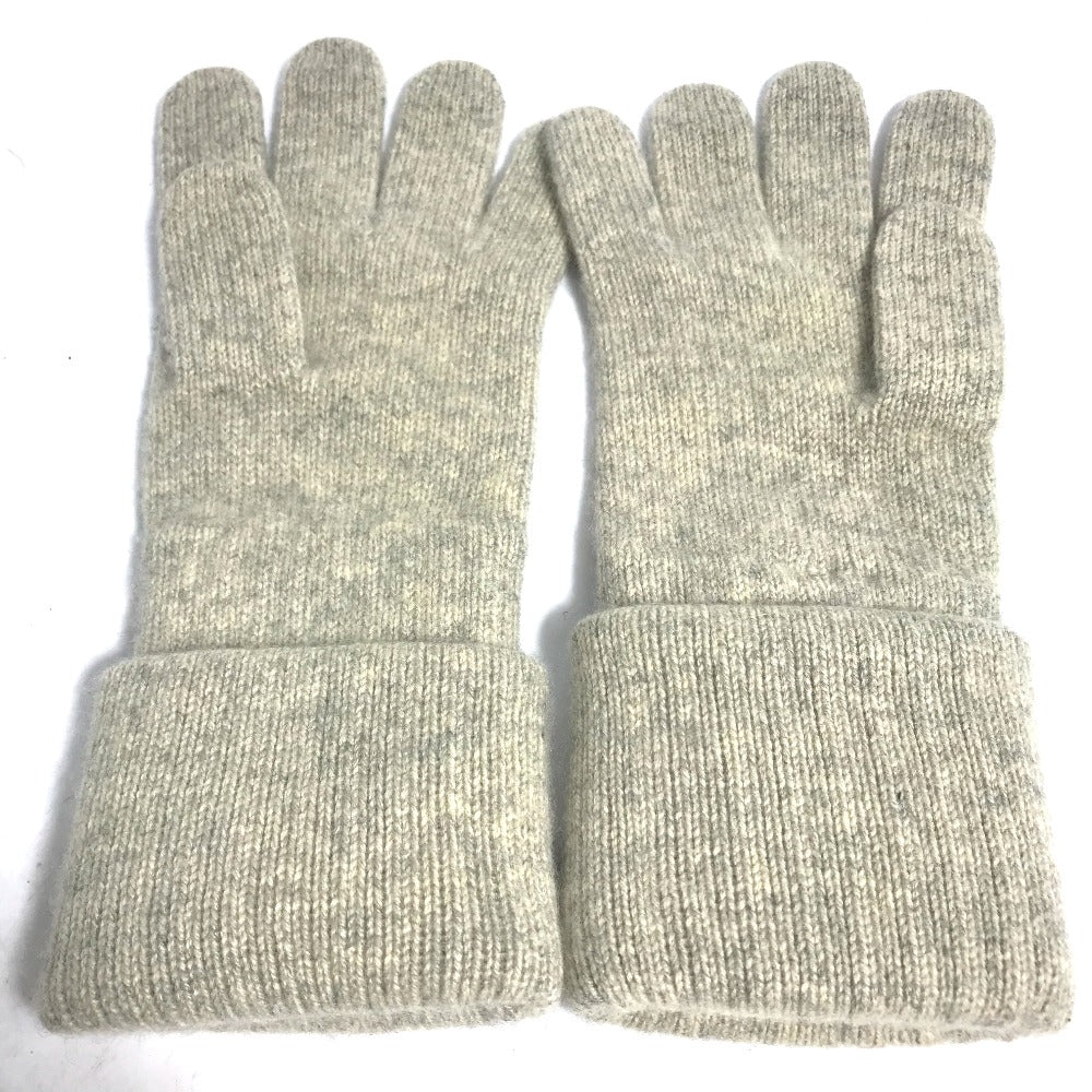 CHANEL CC Coco Mark Gloves, Cashmere, Women's, Beige