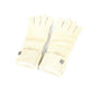 CHANEL Sports Logo CC Coco Mark Long Gloves, Cashmere, Women's, Ivory