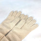 CHANEL Sports Logo CC Coco Mark Long Gloves, Cashmere, Women's, Ivory