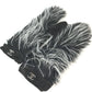 CHANEL Mitten-style CC Coco Mark Fur Nubuck Gloves for Women in Black