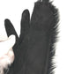 CHANEL Mitten-style CC Coco Mark Fur Nubuck Gloves for Women in Black