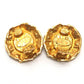 CHANEL vintage grippore rhinestone Accessory clip type Earrings Metal Gold/Red Used