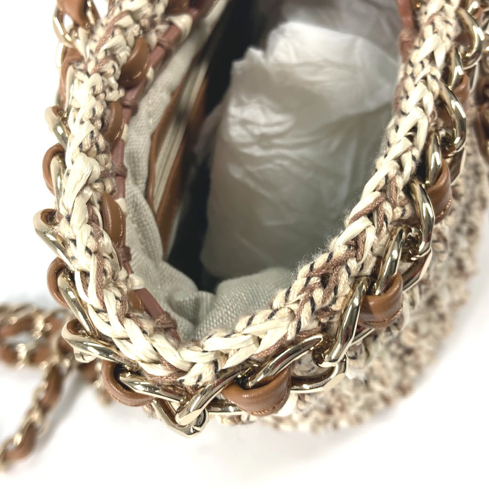 CHANEL CC トートバッグ ココマーク チェーンカゴバッグ スモール チェーンバッグ カバン 肩掛け ショルダーバッグ レザー レディース ブラウン - brandshop-reference