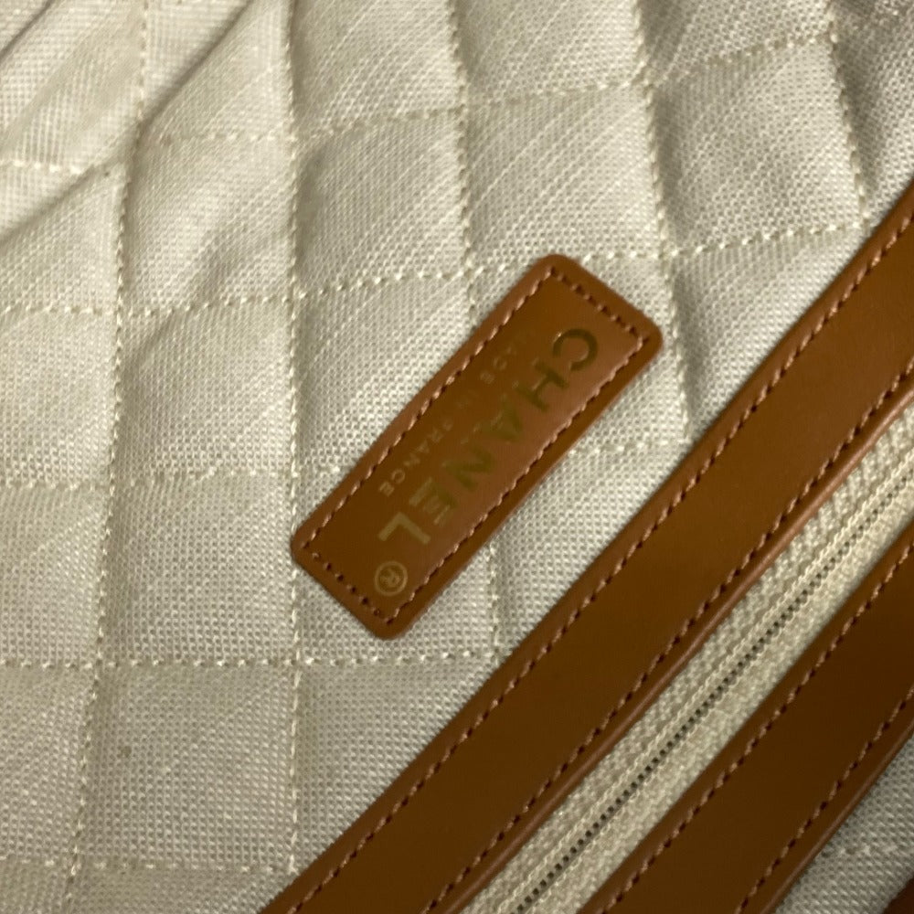 CHANEL CC トートバッグ ココマーク チェーンカゴバッグ スモール チェーンバッグ カバン 肩掛け ショルダーバッグ レザー レディース ブラウン - brandshop-reference