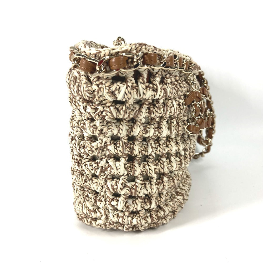 CHANEL CC トートバッグ ココマーク チェーンカゴバッグ スモール チェーンバッグ カバン 肩掛け ショルダーバッグ レザー レディース ブラウン - brandshop-reference