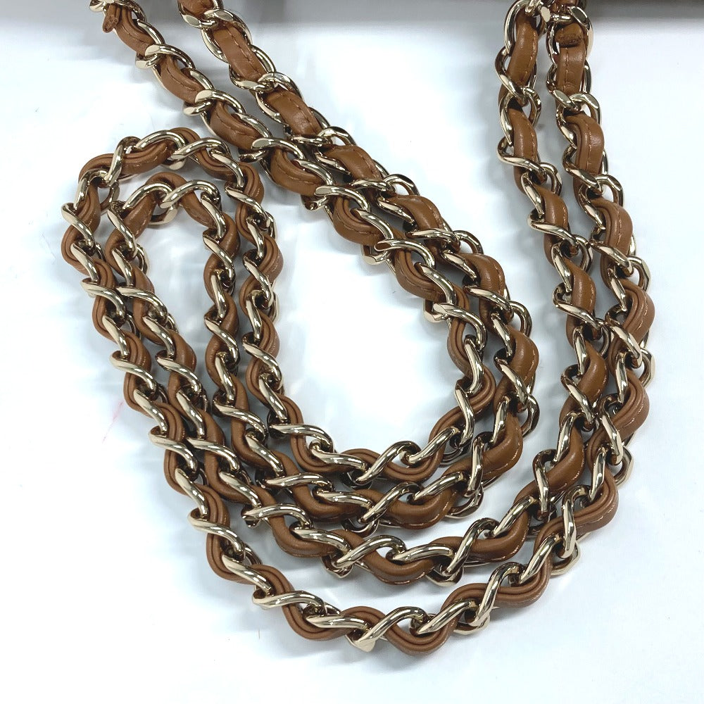 CHANEL CC トートバッグ ココマーク チェーンカゴバッグ スモール チェーンバッグ カバン 肩掛け ショルダーバッグ レザー レディース ブラウン - brandshop-reference