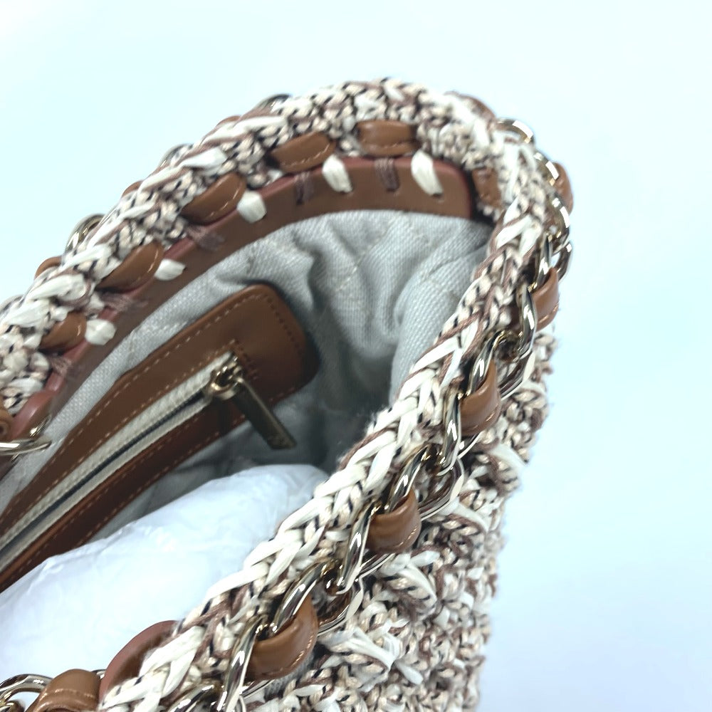 CHANEL CC トートバッグ ココマーク チェーンカゴバッグ スモール チェーンバッグ カバン 肩掛け ショルダーバッグ レザー レディース ブラウン - brandshop-reference