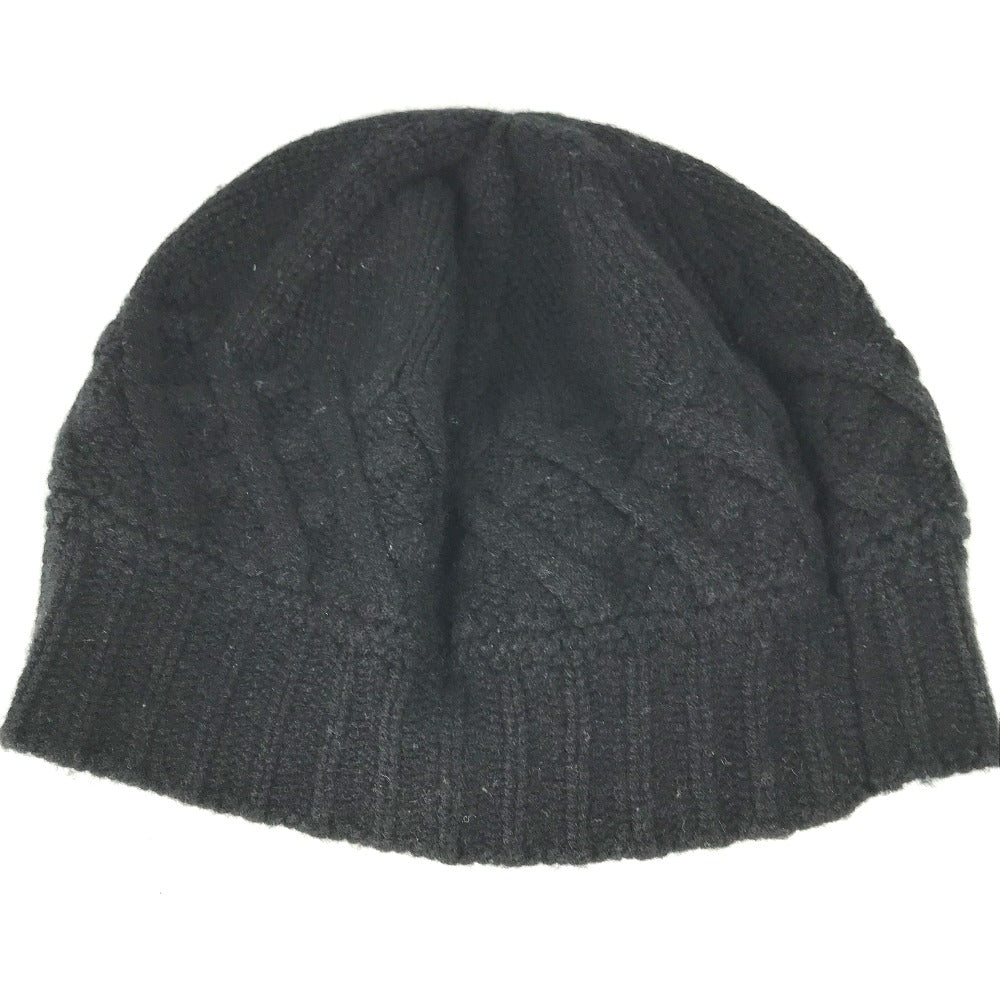 CHANEL No. 5 Logo Beanie Hat, Knit Cap, Cashmere, Women's, Black