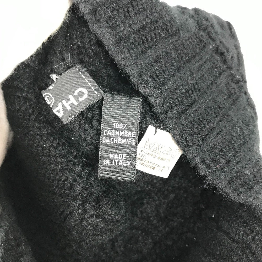 CHANEL No. 5 Logo Beanie Hat, Knit Cap, Cashmere, Women's, Black