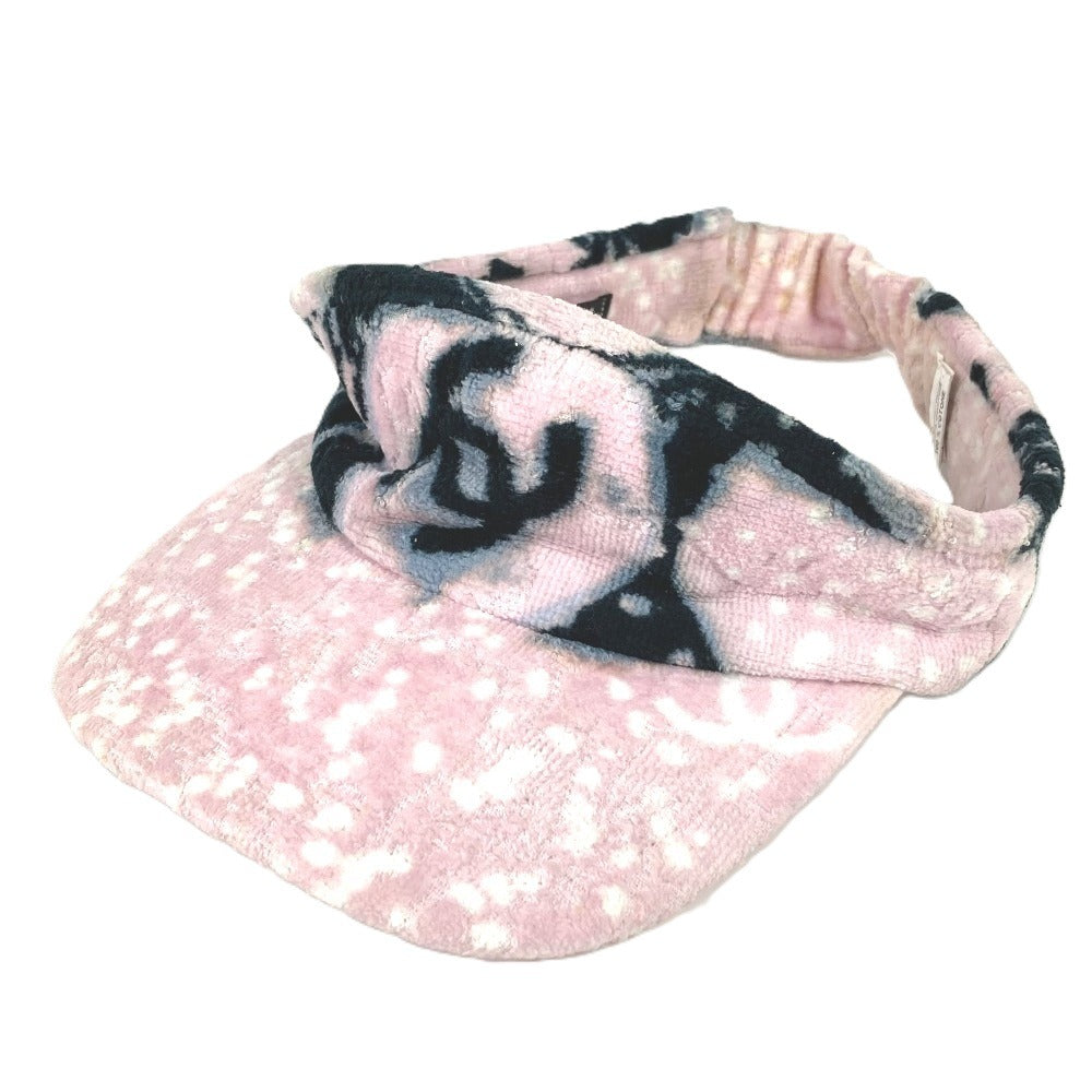 CHANEL パイル CC ココマーク 帽子 バイザー サンバイザー コットン レディース ピンク - brandshop-reference