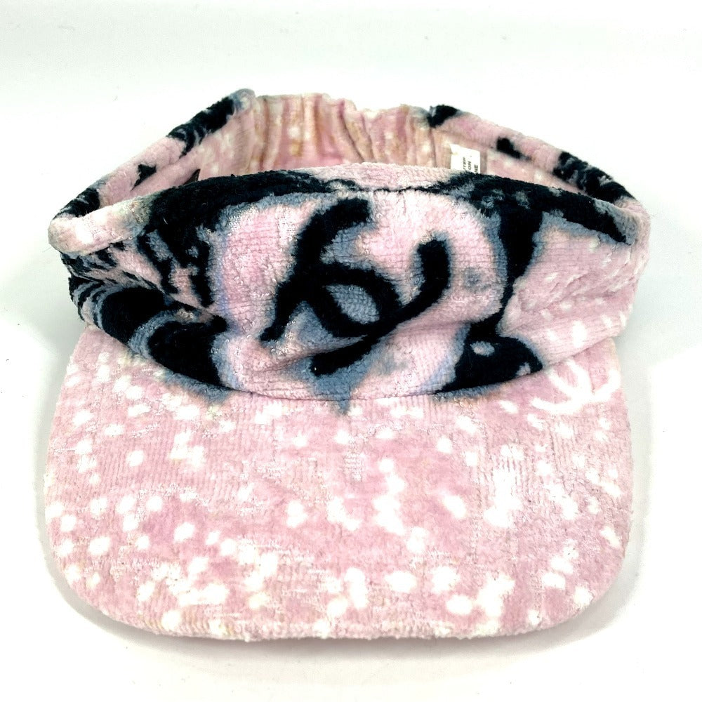 CHANEL パイル CC ココマーク 帽子 バイザー サンバイザー コットン レディース ピンク - brandshop-reference