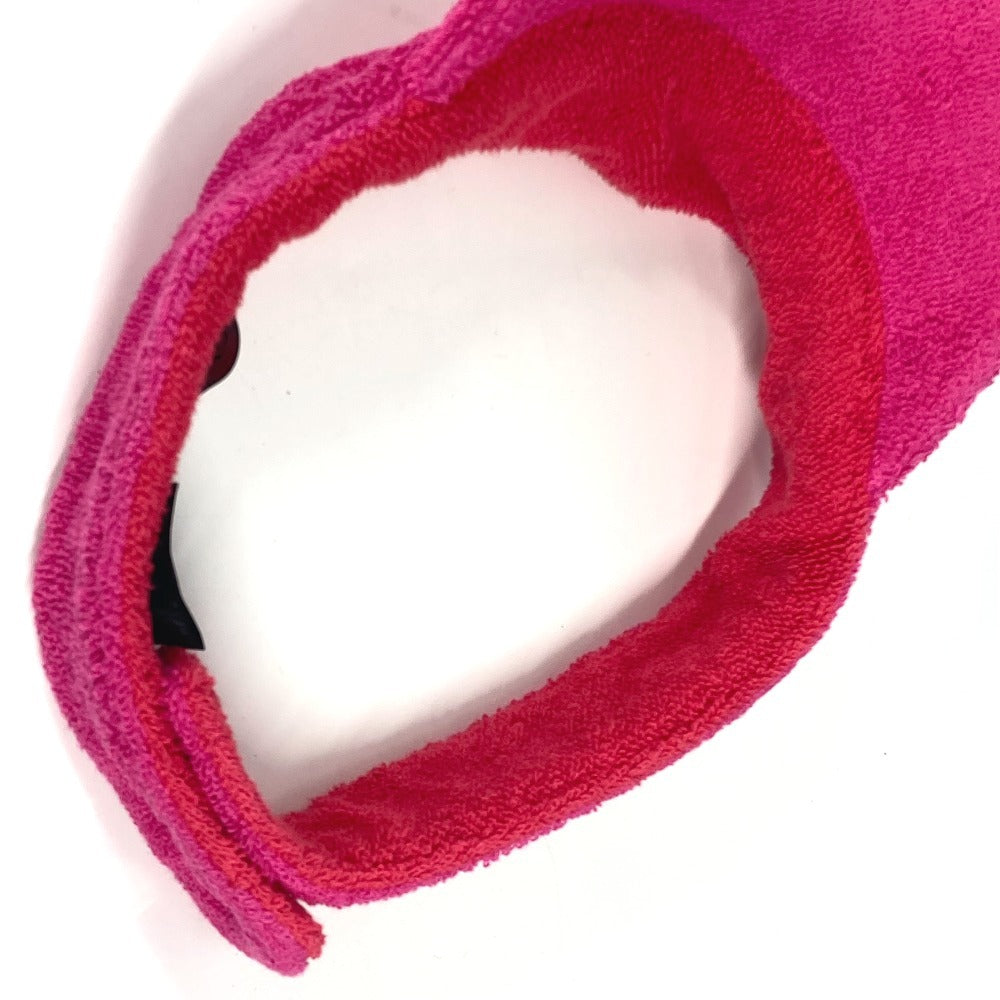 CHANEL 20C ロゴ 帽子 パイル バイザー サンバイザー コットン レディース ピンク - brandshop-reference