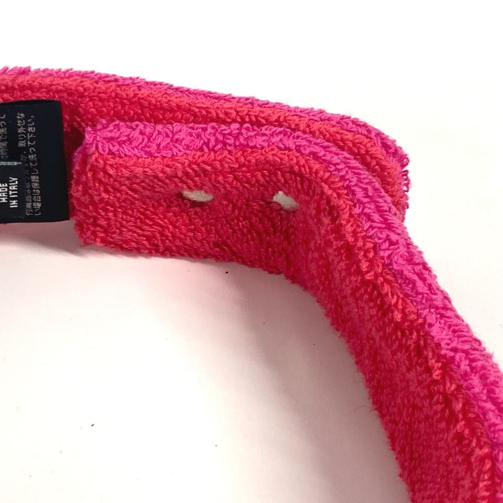 CHANEL 20C ロゴ 帽子 パイル バイザー サンバイザー コットン レディース ピンク - brandshop-reference