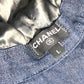 CHANEL Denim Night Flight Bucket Hat, Cotton, Women's, Blue