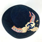 CHANEL Denim Night Flight Bucket Hat, Cotton, Women's, Blue