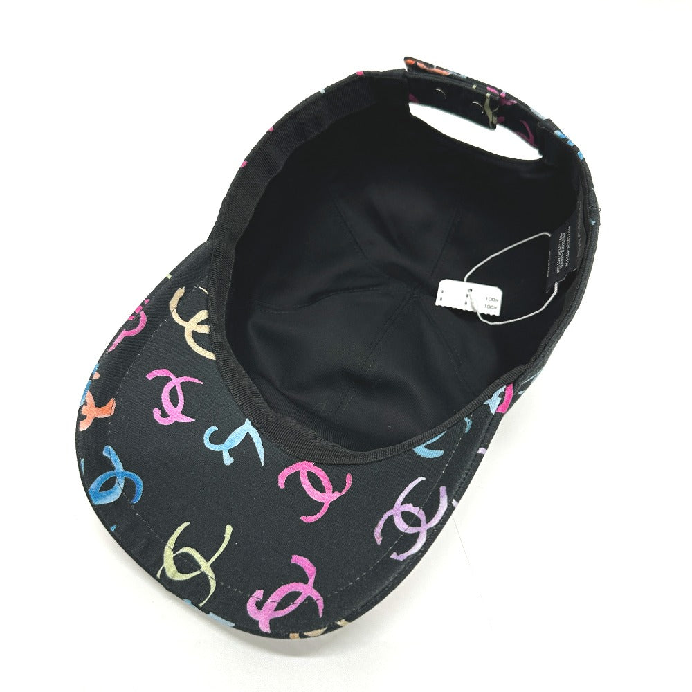 CHANEL 2024SS CC マルチ ココマーク アパレル 帽子 キャップ帽 ベースボール キャップ コットン レディース ブラック