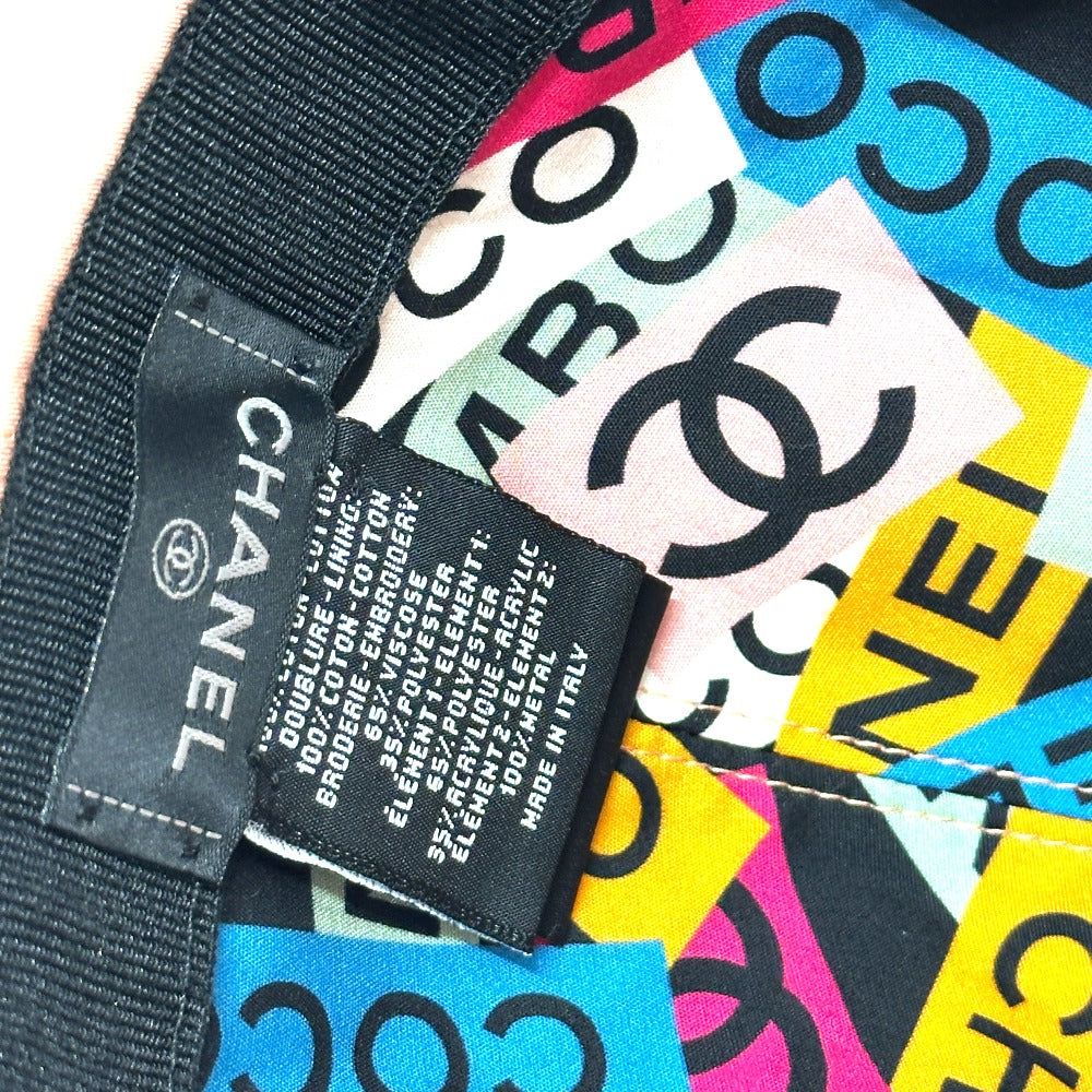 CHANEL AA9698 ココマーク スパンコール ベースボール アパレル キャップ コットン レディース ピンク