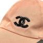CHANEL AA9698 ココマーク スパンコール ベースボール アパレル キャップ コットン レディース ピンク