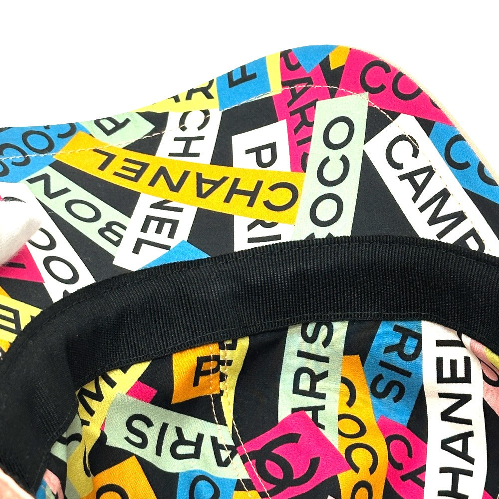 CHANEL AA9698 ココマーク スパンコール ベースボール アパレル キャップ コットン レディース ピンク