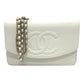 CHANEL AP4653 メティエダール コレクション ココマーク カバン チェーンウォレット 肩掛け 斜め掛け ショルダーバッグ キャビアスキン レディース ホワイト