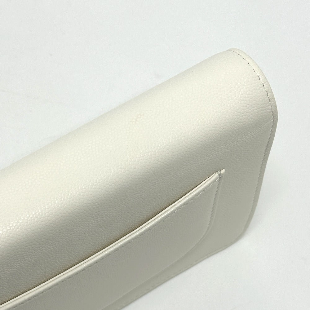 CHANEL AP4653 メティエダール コレクション ココマーク カバン チェーンウォレット 肩掛け 斜め掛け ショルダーバッグ キャビアスキン レディース ホワイト