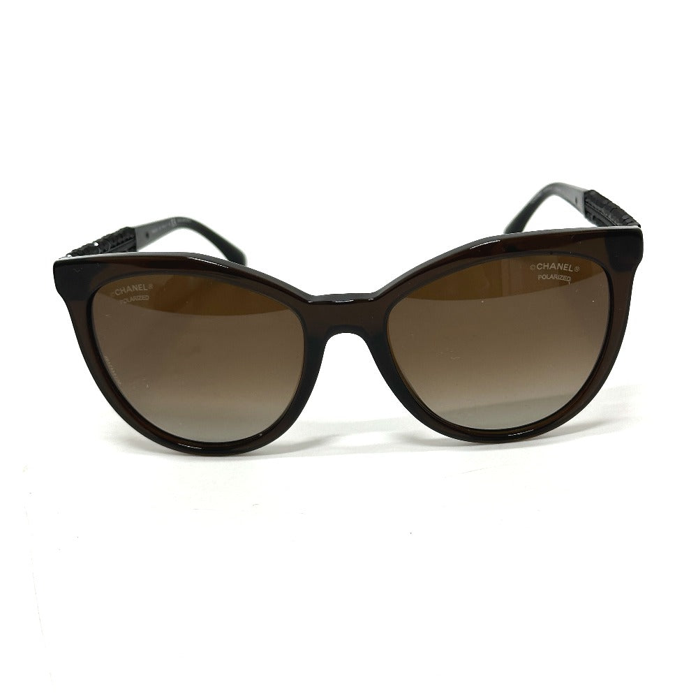 CHANEL 5376-B-A ブラックビジュー オーバル サングラス プラスチック レディース ブラック - brandshop-reference