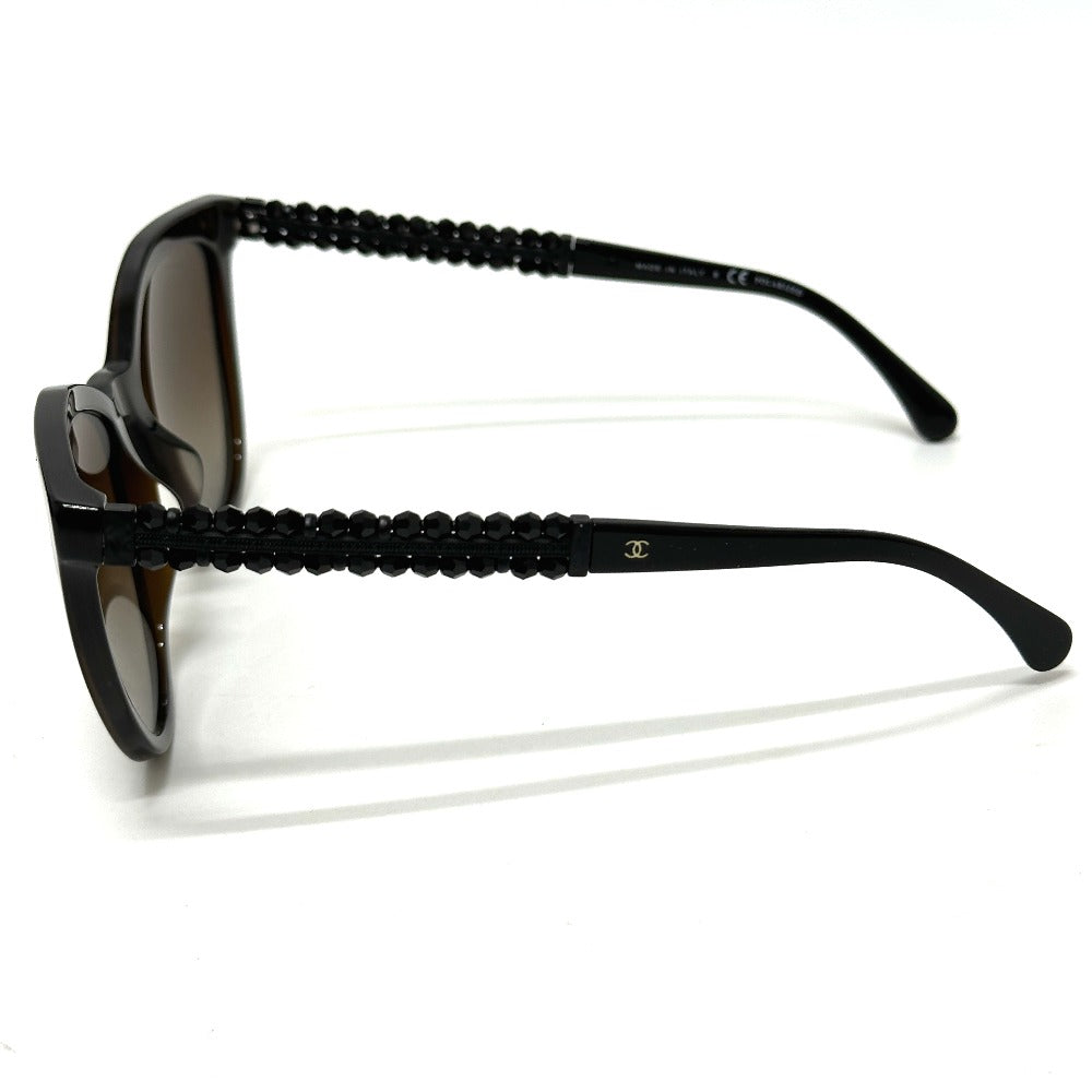 CHANEL 5376-B-A ブラックビジュー オーバル サングラス プラスチック レディース ブラック - brandshop-reference