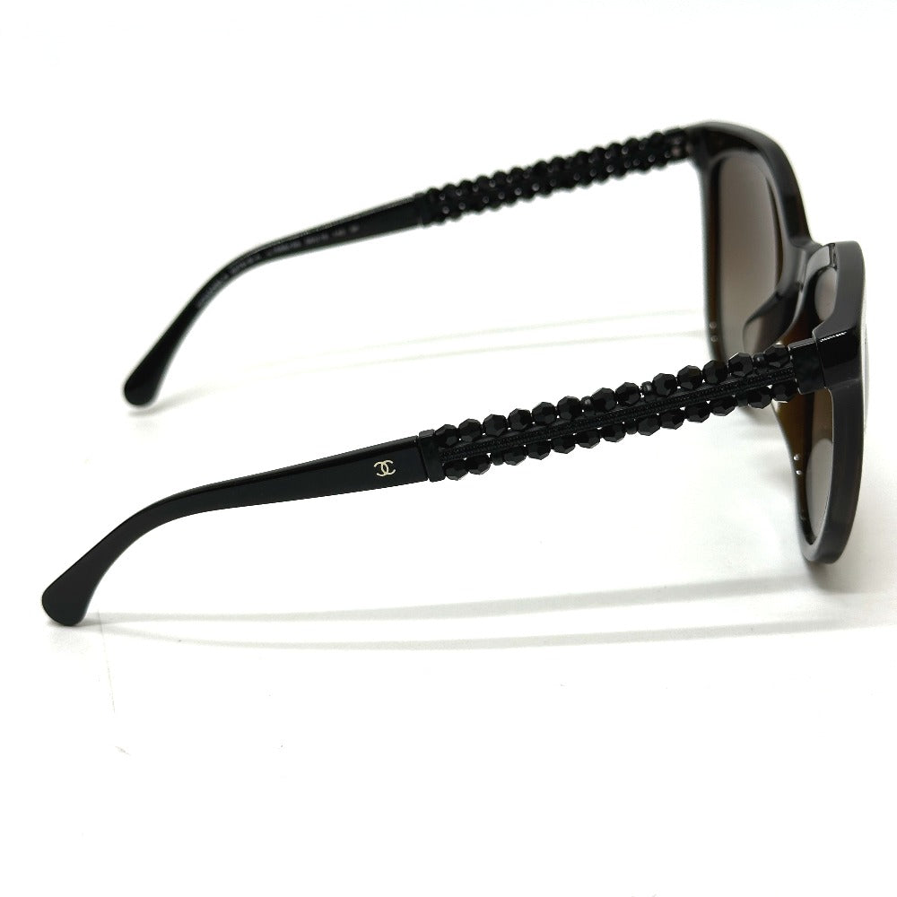 CHANEL 5376-B-A ブラックビジュー オーバル サングラス プラスチック レディース ブラック - brandshop-reference