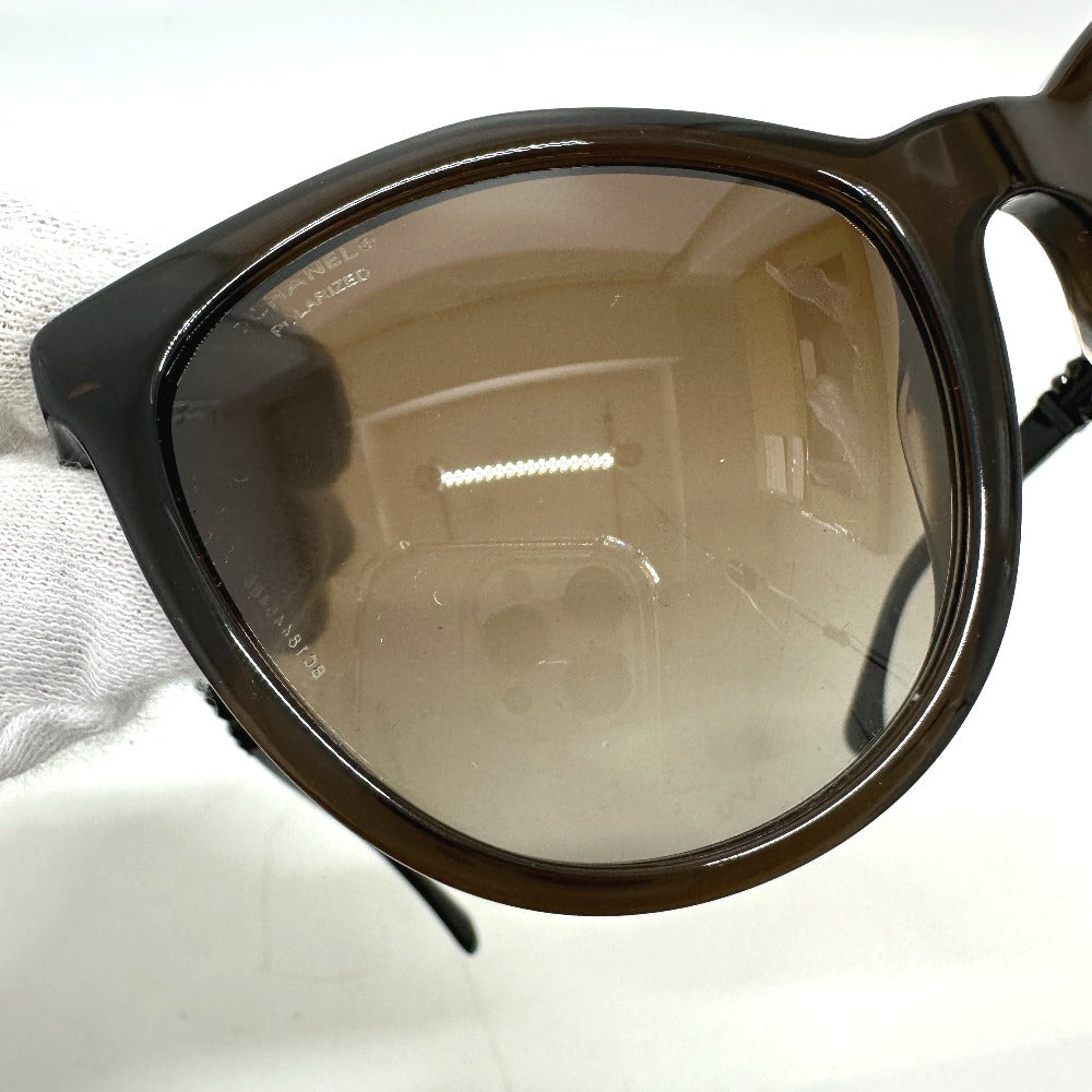 CHANEL 5376-B-A ブラックビジュー オーバル サングラス プラスチック レディース ブラック - brandshop-reference