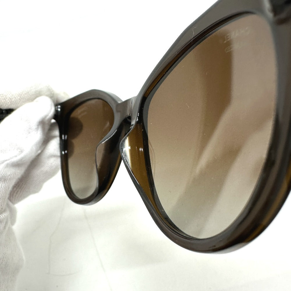 CHANEL 5376-B-A ブラックビジュー オーバル サングラス プラスチック レディース ブラック - brandshop-reference