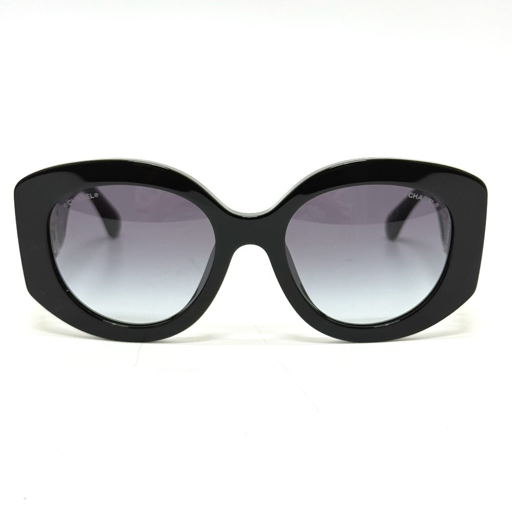 CHANEL 5543-HA ヴェネチアン オーバル シェイプ アイウェア 小物 サングラス プラスチック レディース ブラック - brandshop-reference