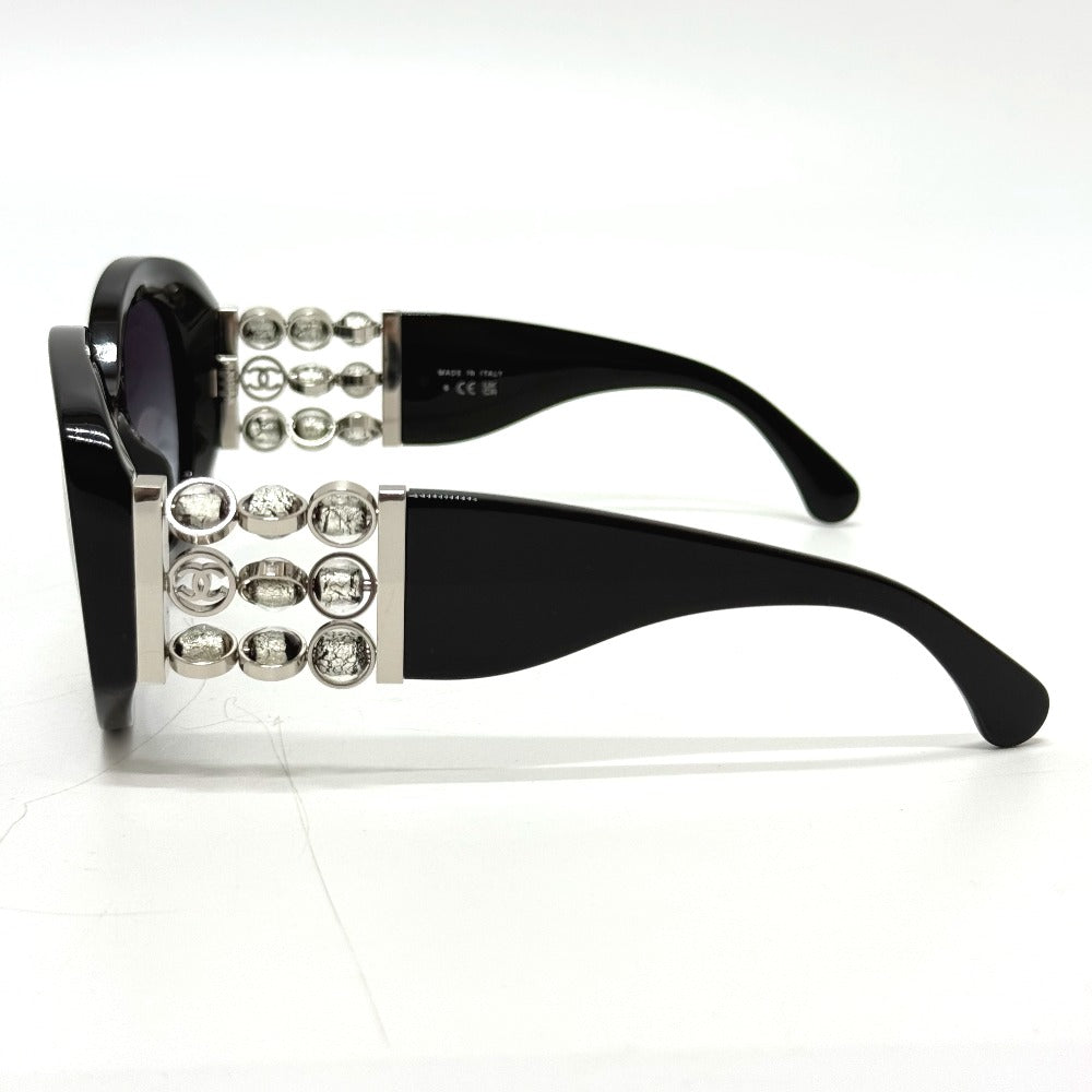 CHANEL 5543-HA ヴェネチアン オーバル シェイプ アイウェア 小物 サングラス プラスチック レディース ブラック - brandshop-reference