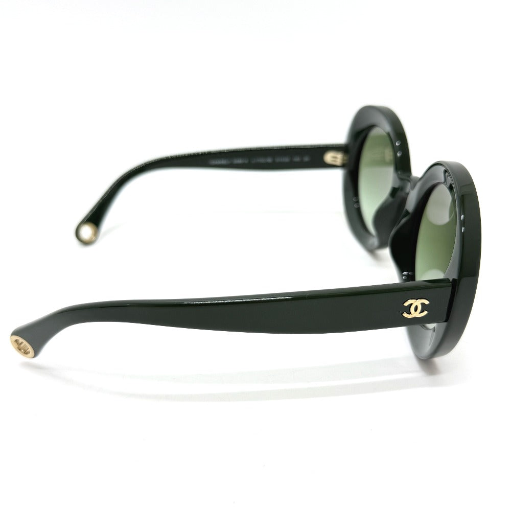 CHANEL 5489-A 小物 ココマーク ラウンドシェープ アイウェア サングラス プラスチック レディース グリーン - brandshop-reference
