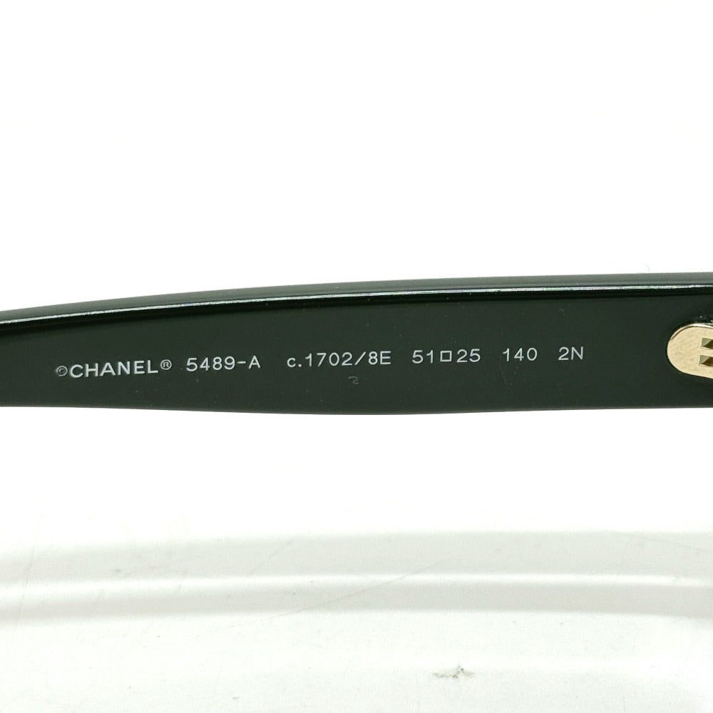 CHANEL 5489-A 小物 ココマーク ラウンドシェープ アイウェア サングラス プラスチック レディース グリーン - brandshop-reference