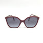 CHANEL 5546-Q-A Coco Mark Chain Square Shape Calfskin Sunglasses Plastic Ladies Red