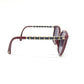 CHANEL 5546-Q-A Coco Mark Chain Square Shape Calfskin Sunglasses Plastic Ladies Red