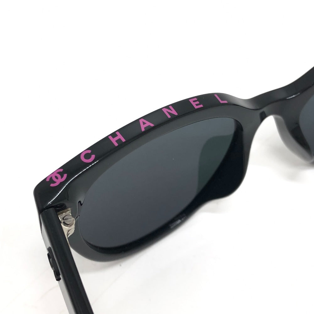 CHANEL 5414-A ココマーク アイウェア バタフライ シェイプ ロゴ サングラス プラスチック レディース ブラック