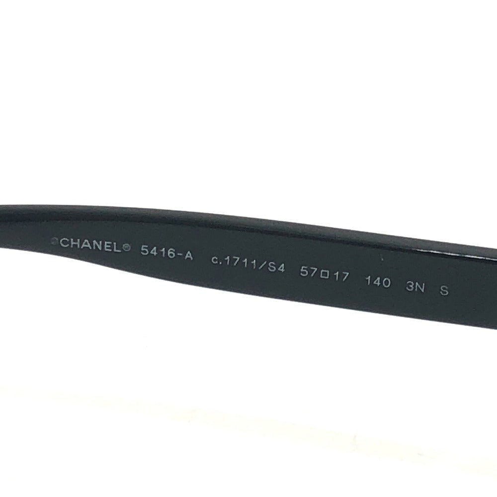 CHANEL 5416-A Coco Mark Fashion Accessory Eyewear Oval Shape Plastic Sunglasses Women's Black